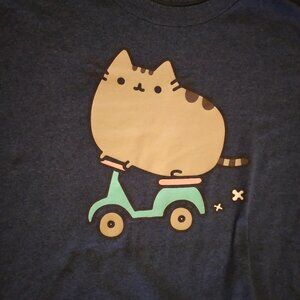 Pusheen Kitty on Scooter T-shirt